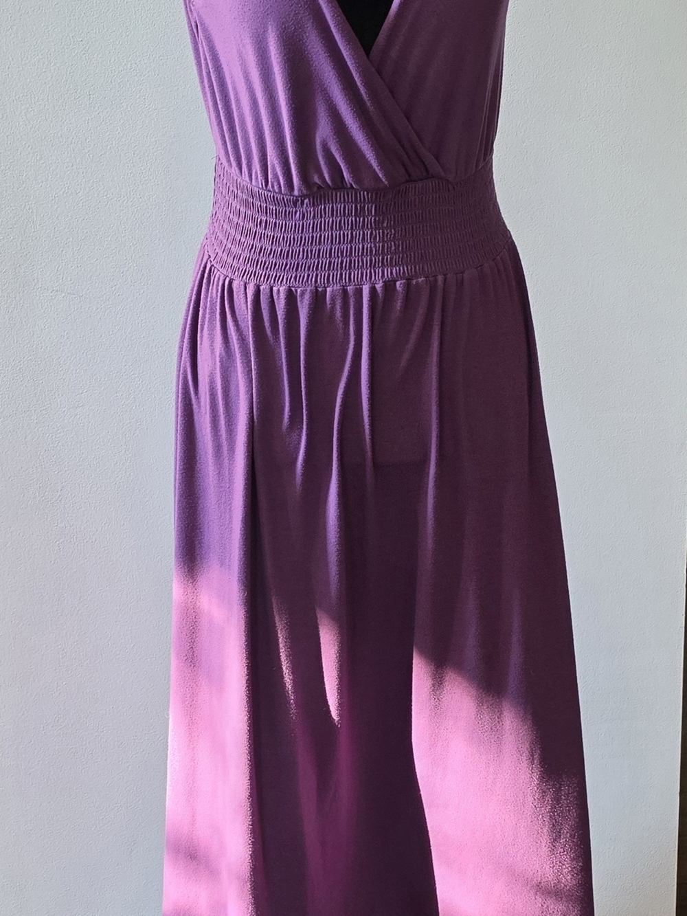 Women’s Purple Smocked Waist Maxi Skirt
